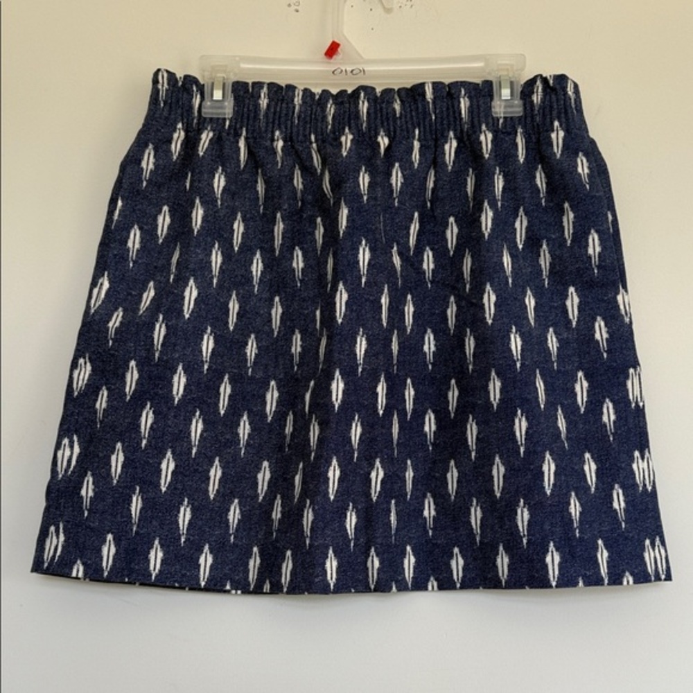 J. Crew Dark Blue and White Mini Skirt - Picture 2 of 7